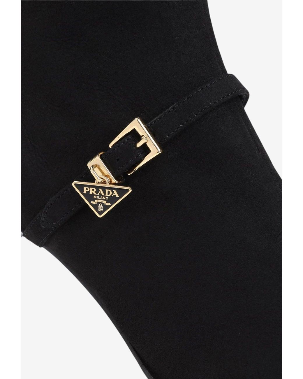 Prada Black 50 Suede Ankle Boots