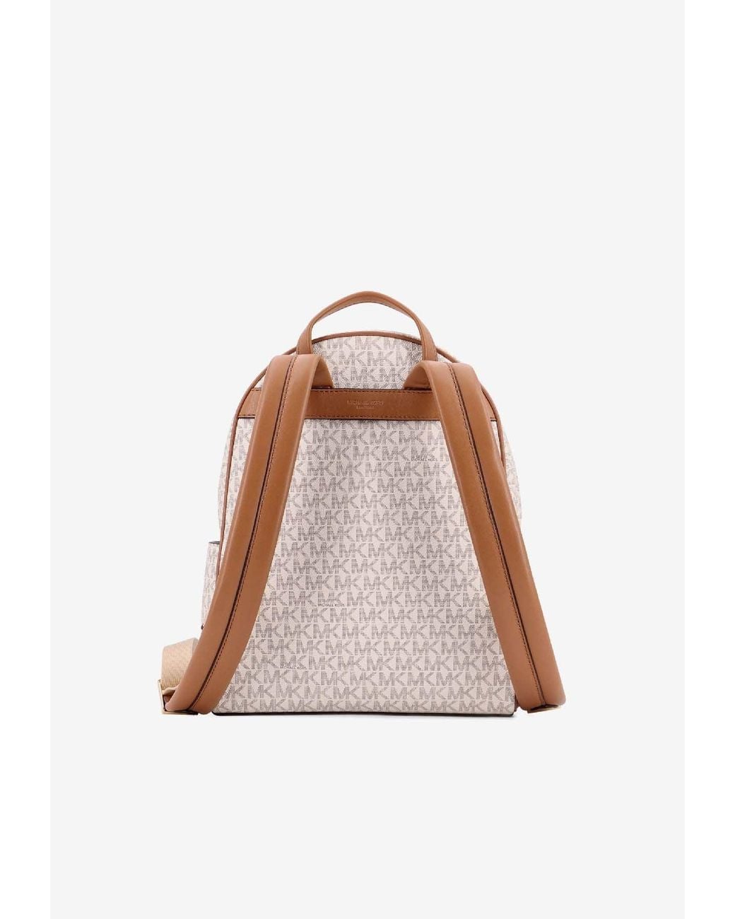 Michael Kors White Medium Bex Logo Backpack