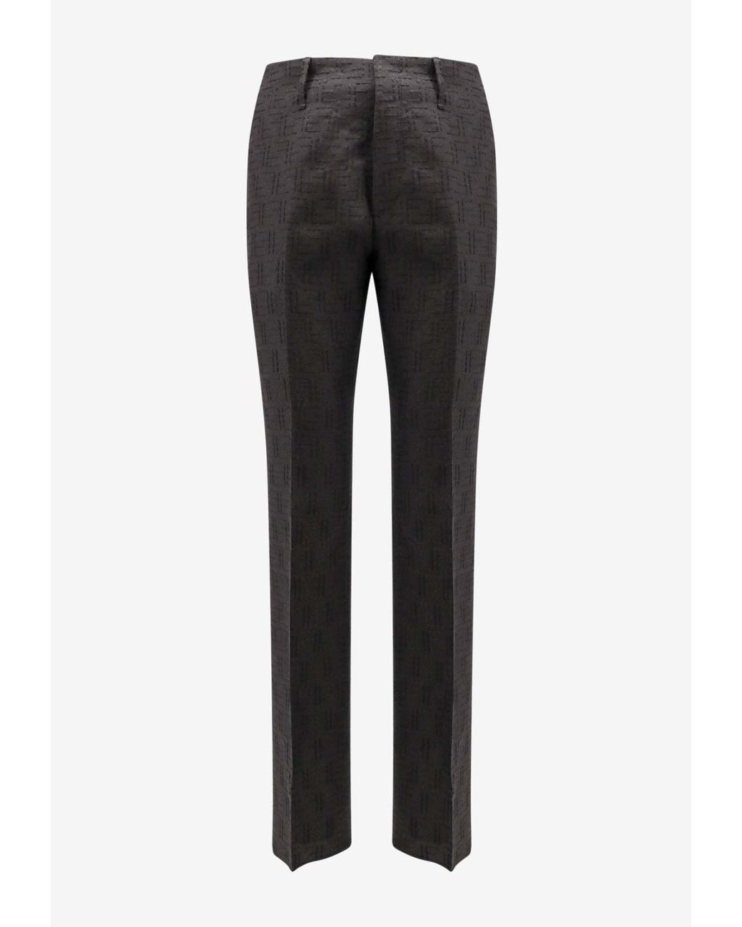 Fendi Black Tailored Buttoned Pants for men