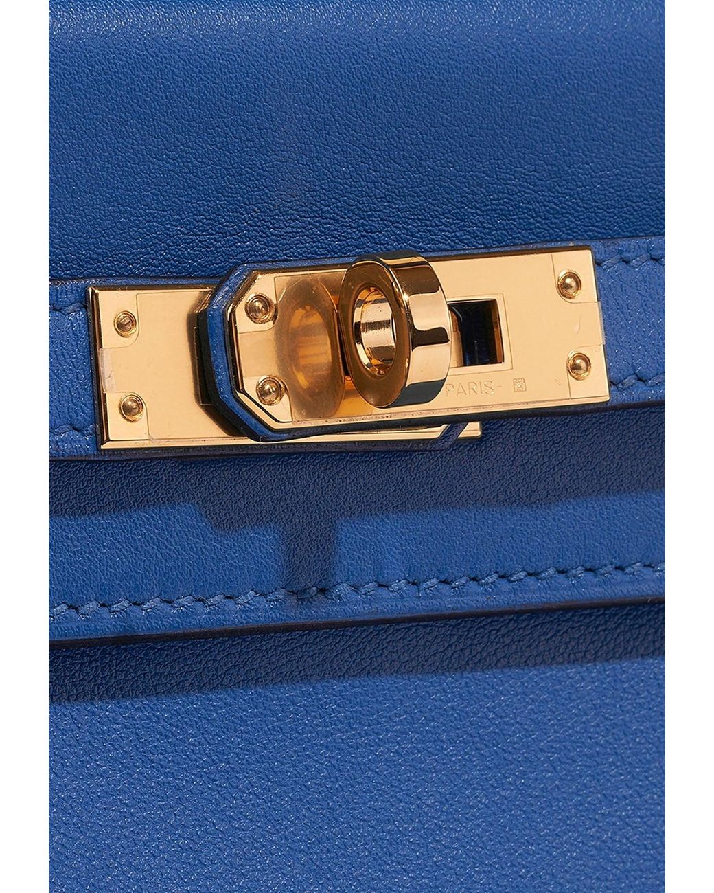 Hermès Kelly 25 In Bleu De France Swift Leather With Gold