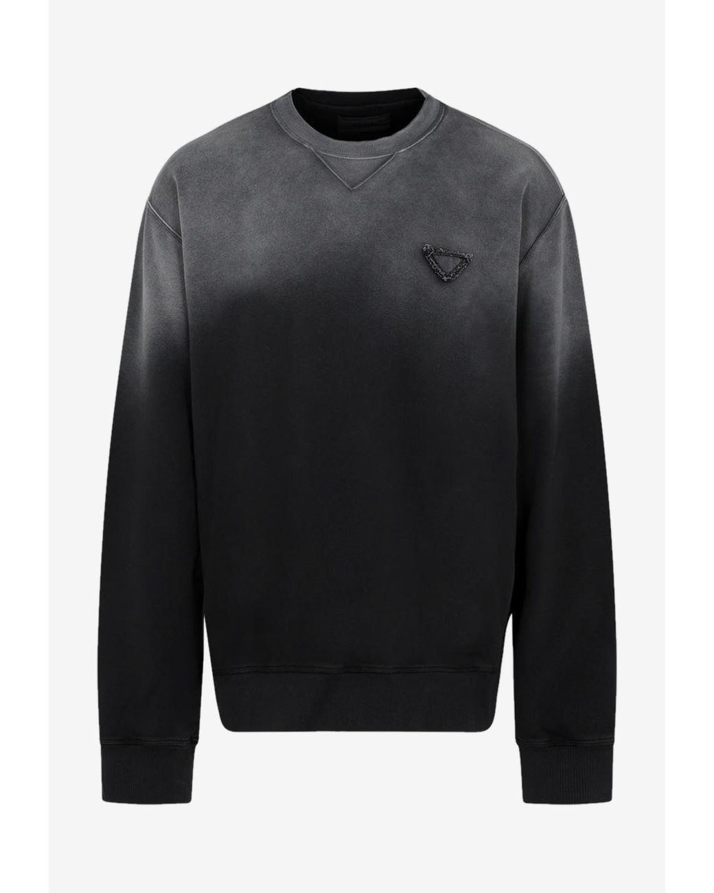 Prada Faded Crewneck Sweatshirt in Black for Men | Lyst Prada Faded Crewneck Sweatshirt in Black for Men | Lyst