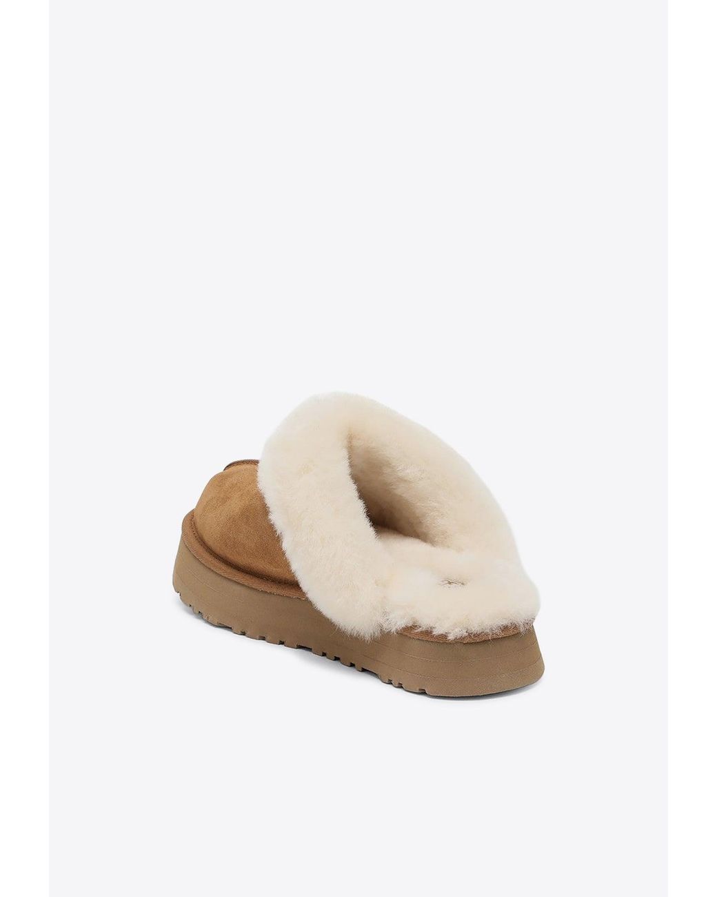 Ugg White Disquette Shearling Slippers