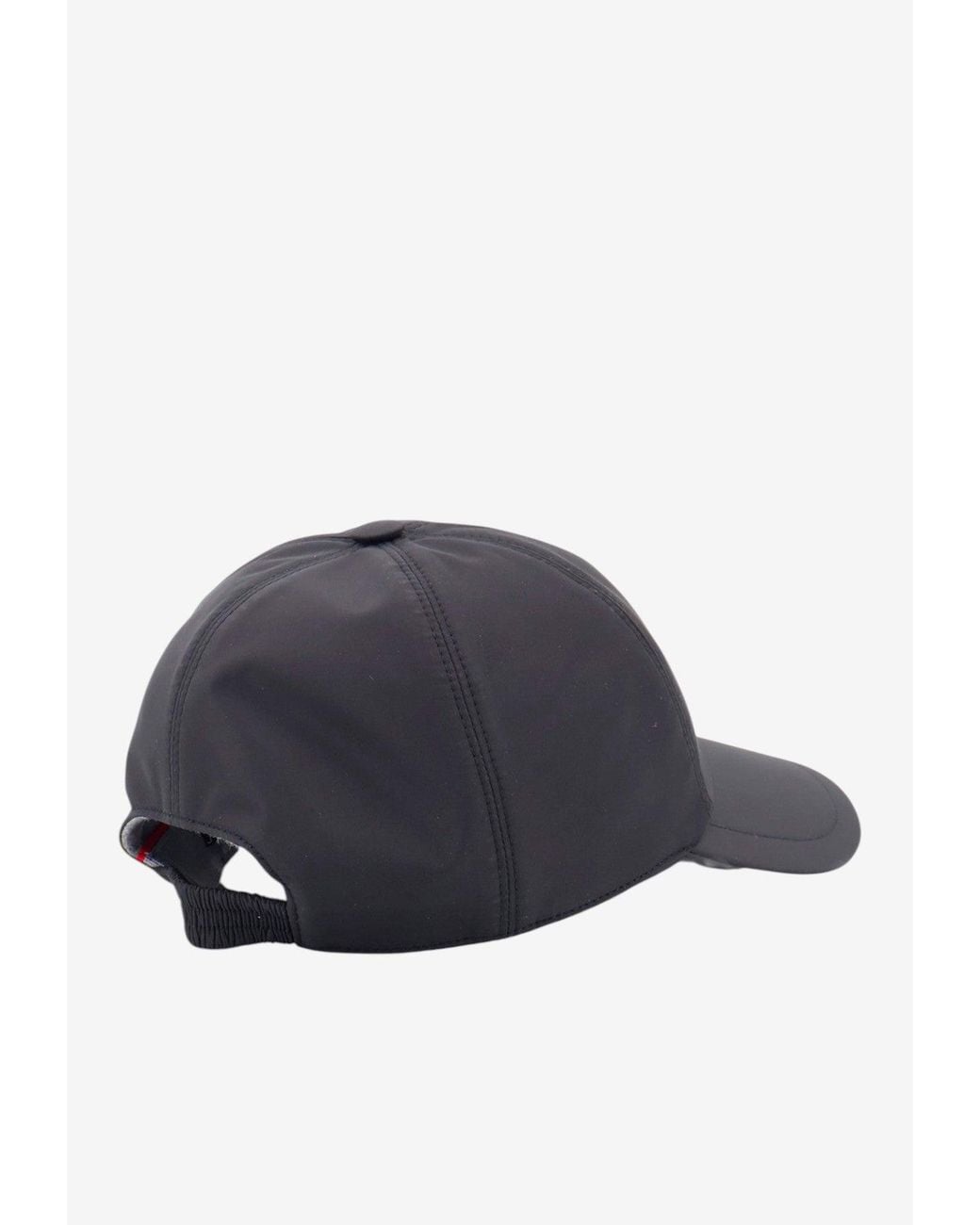 Kiton Blue Logo Nylon Baseball Cap for men