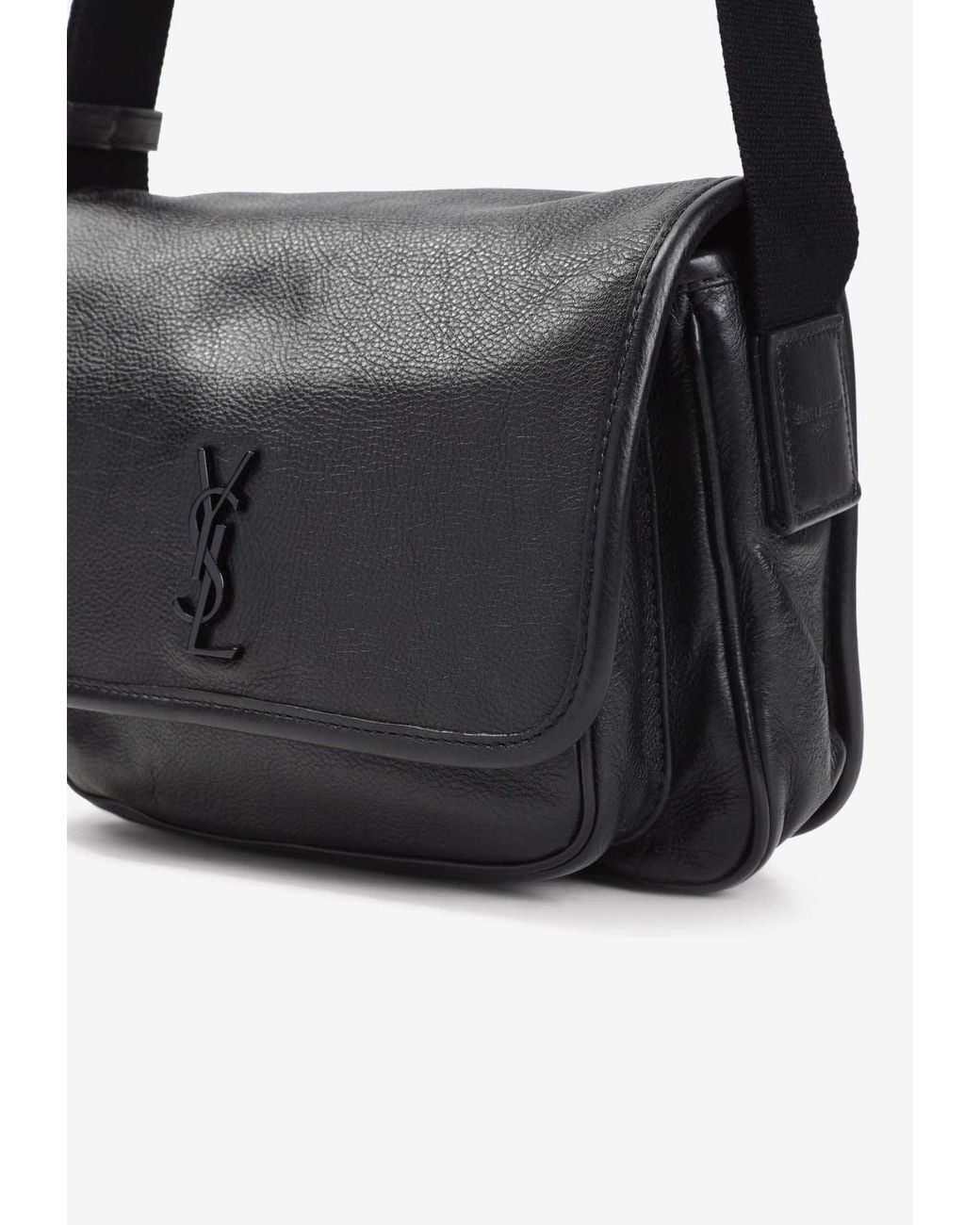 Saint Laurent White Small Niki Calf Leather Crossbody Bag