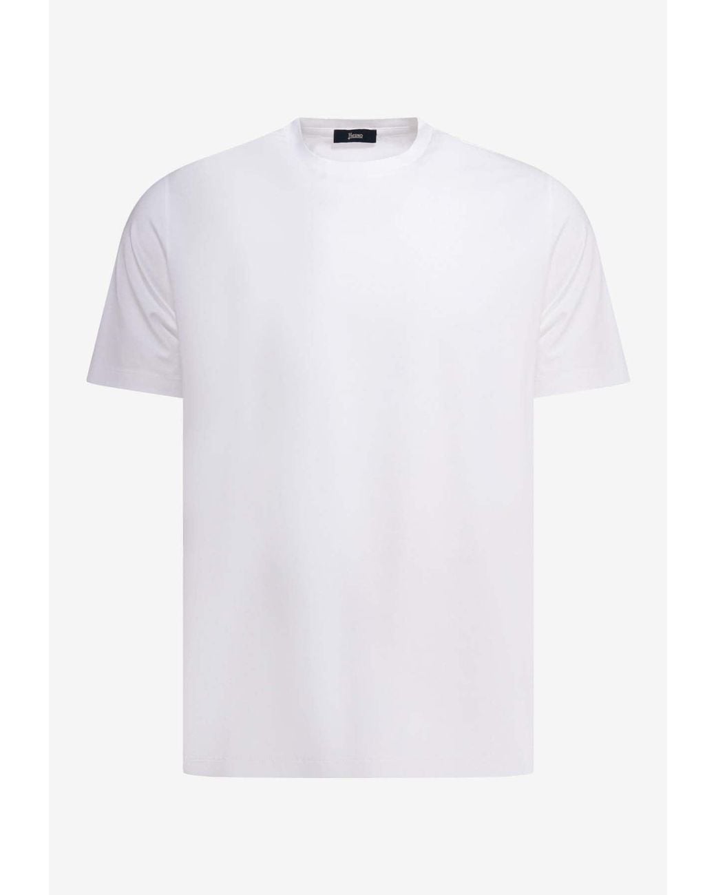 Herno White Basic Jersey T-Shirt for men