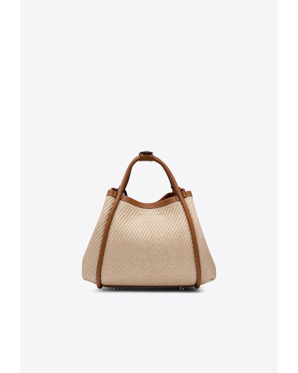 Max Mara Summer Marine xsバッグ Max Mara Xs Summer Marine Top Handle Bag in Natural | Lyst