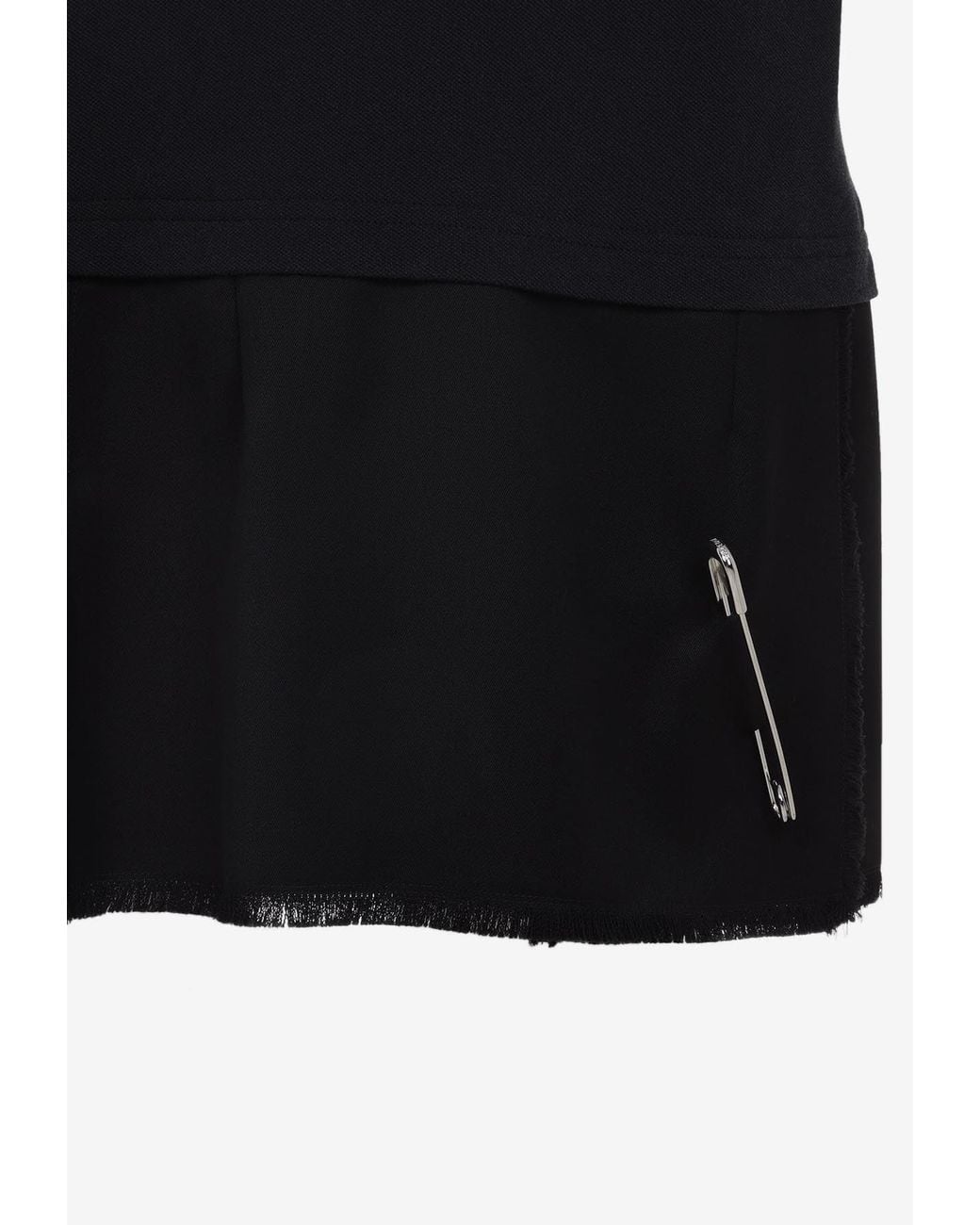 balenciaga layered mini dress Polo in Black VILLAEOSS2026