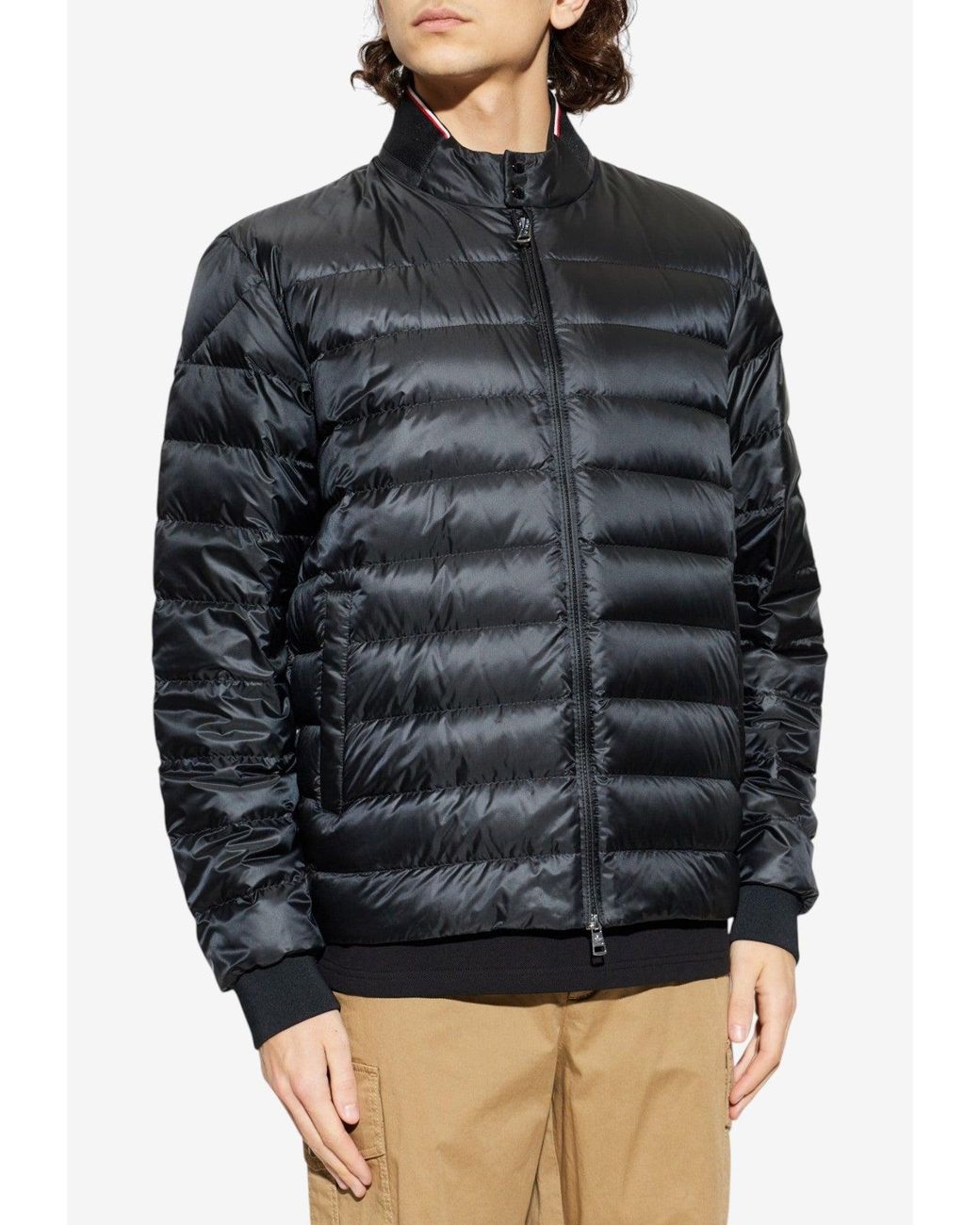 Moncler Black Rigiel Quilted Jacket for men