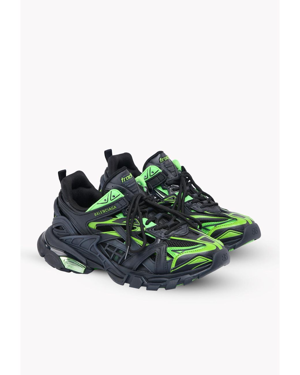 balenciaga track 2 black green