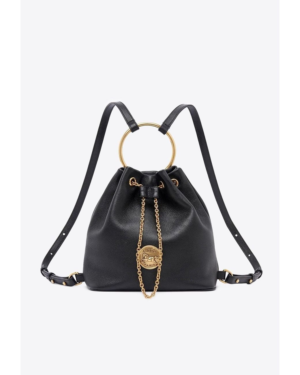 Chloé White Small Bracelet Leather Backpack