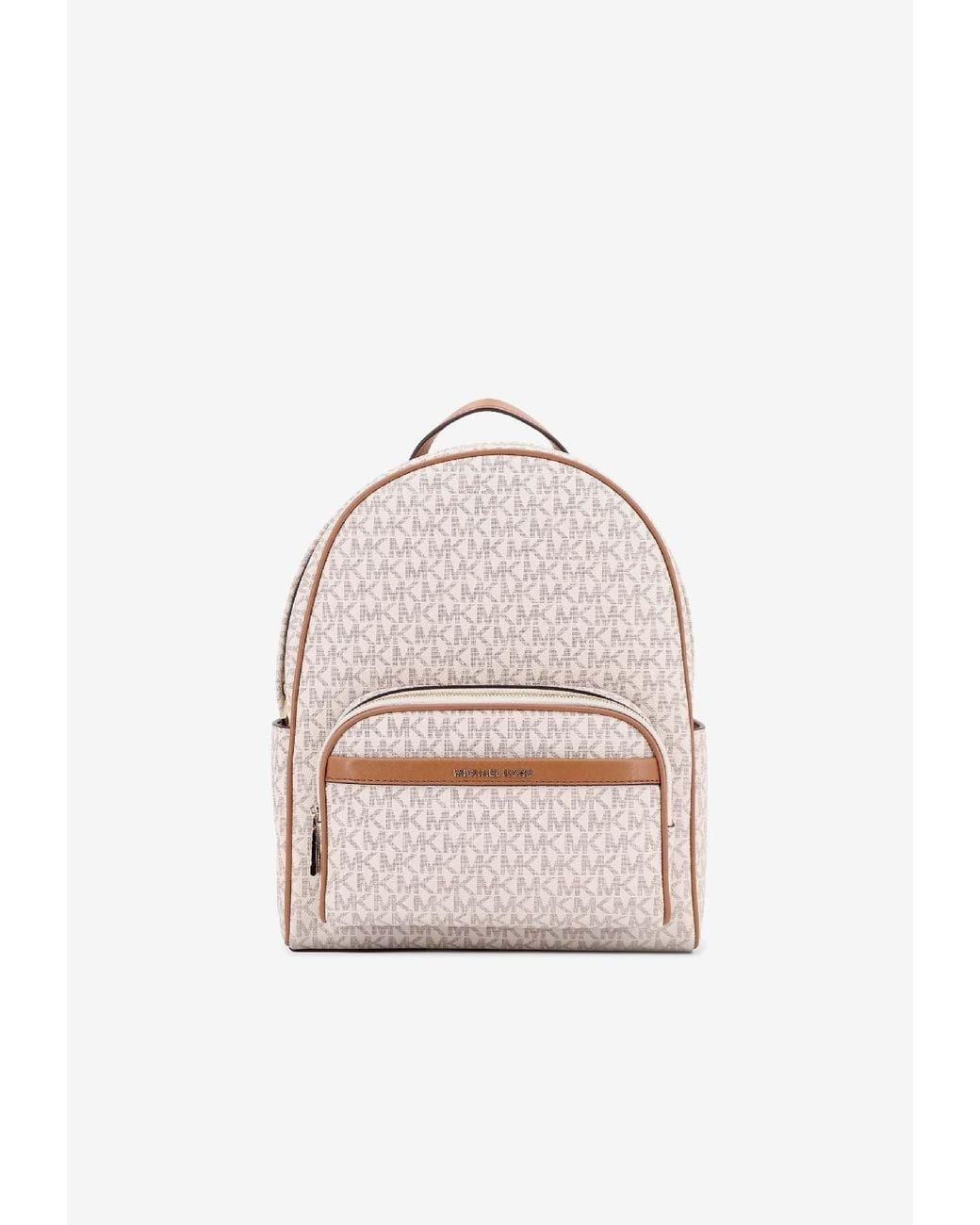 Michael Kors White Medium Bex Logo Backpack
