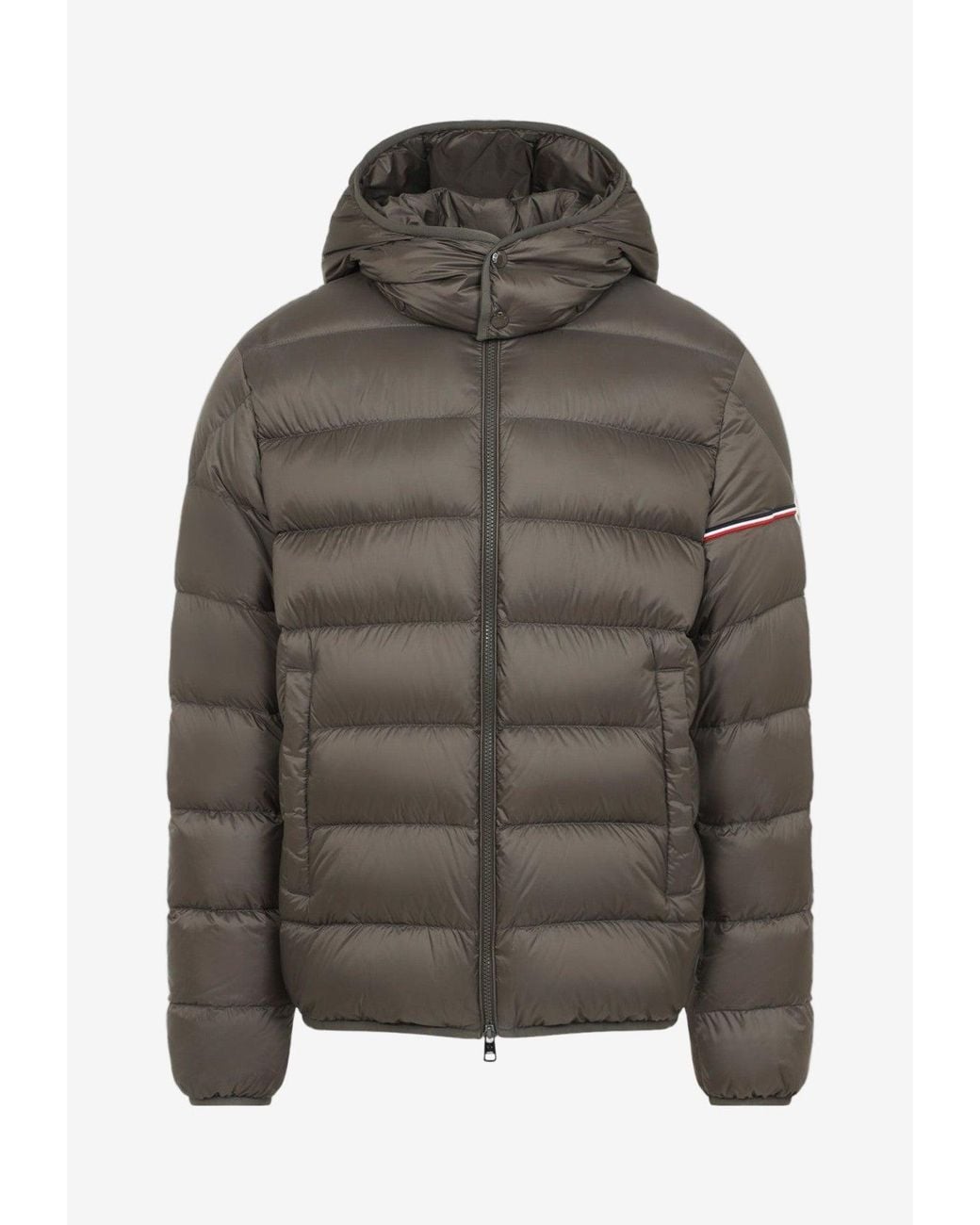 Moncler Brown Ravenlock Hooded Down Jacket for men