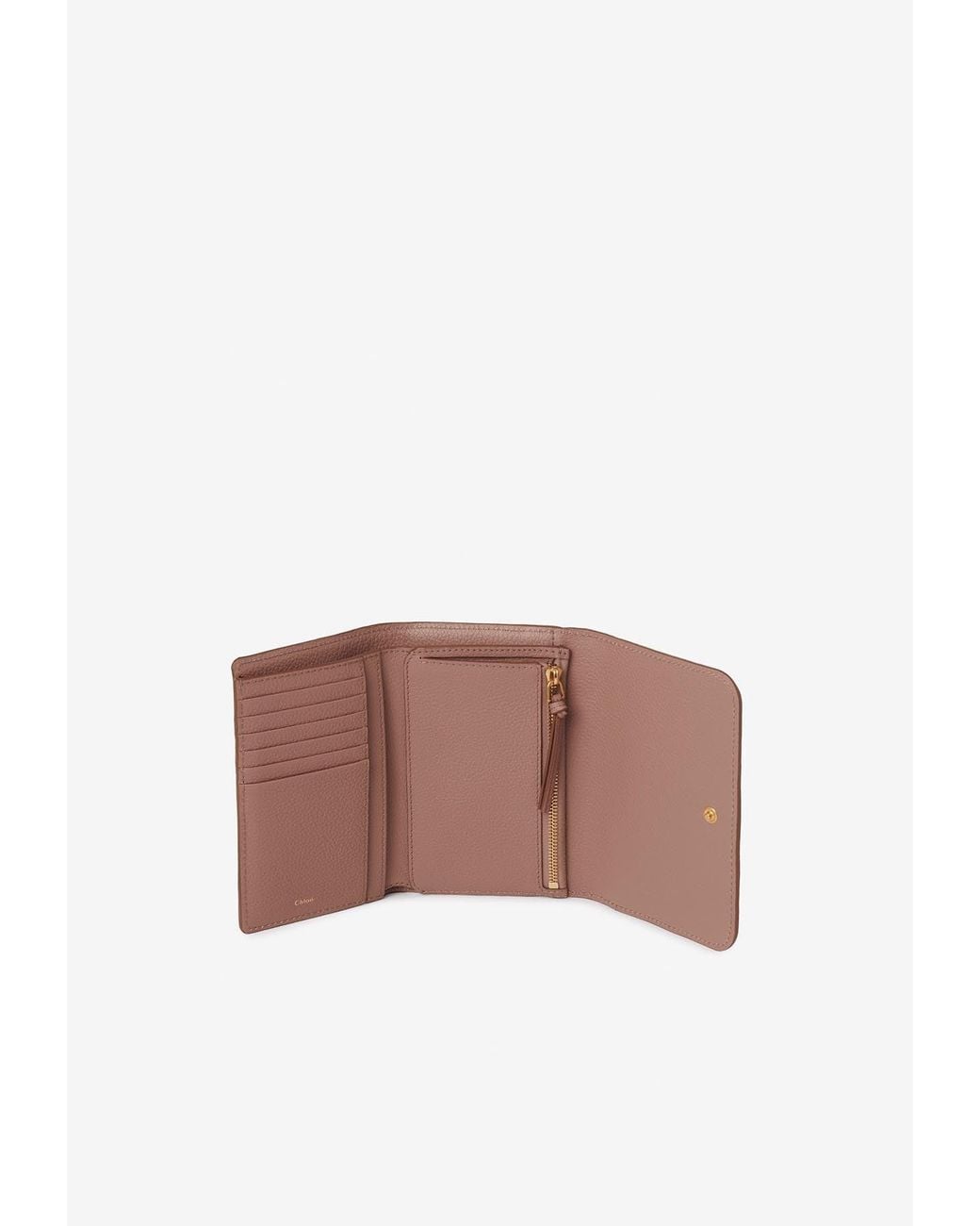 Chloé White Medium Marcie Compact Wallet