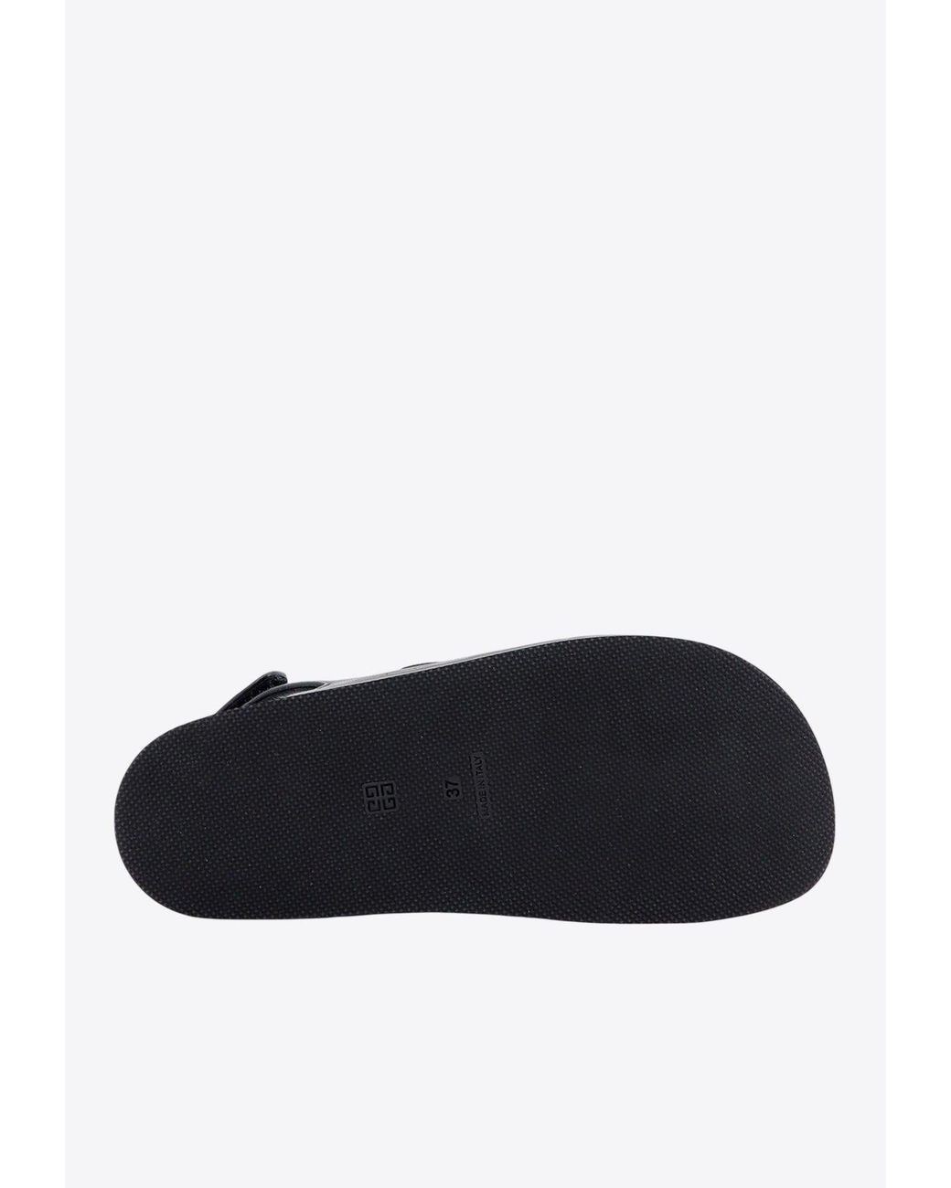 Givenchy White 4G Logo Leather Sandals