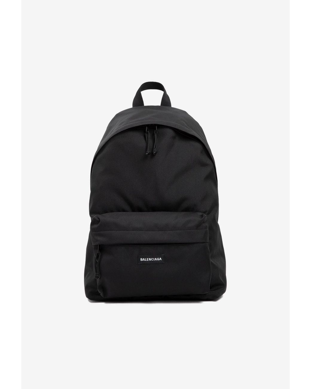 Balenciaga Black Explorer Nylon Logo Backpack for men