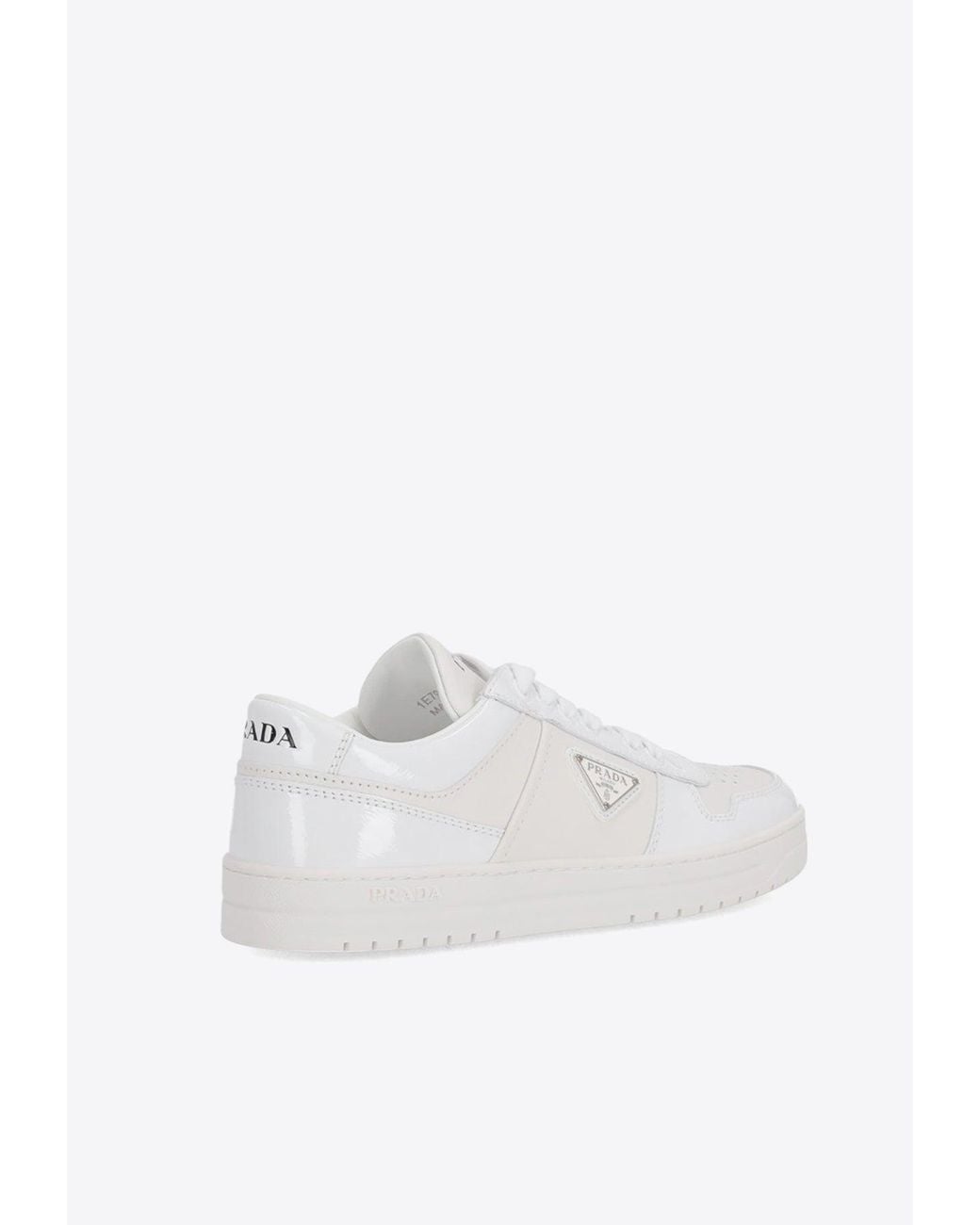 Prada White Downtown Leather Sneaker