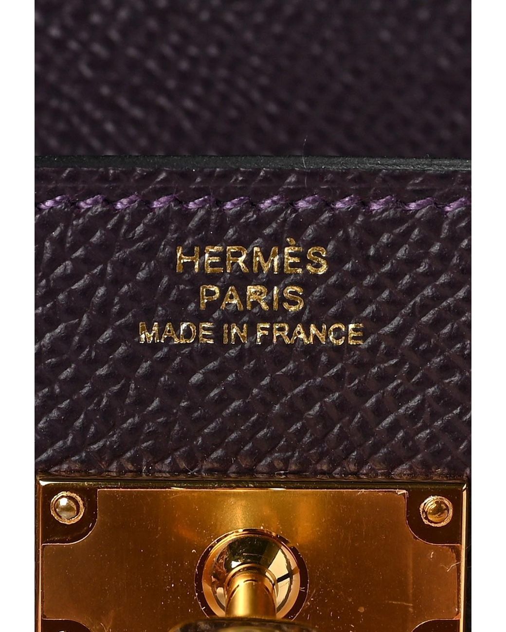 Hermes Anemone/Bleu Nuit Togo Leather Gold Finish Kelly Retourne