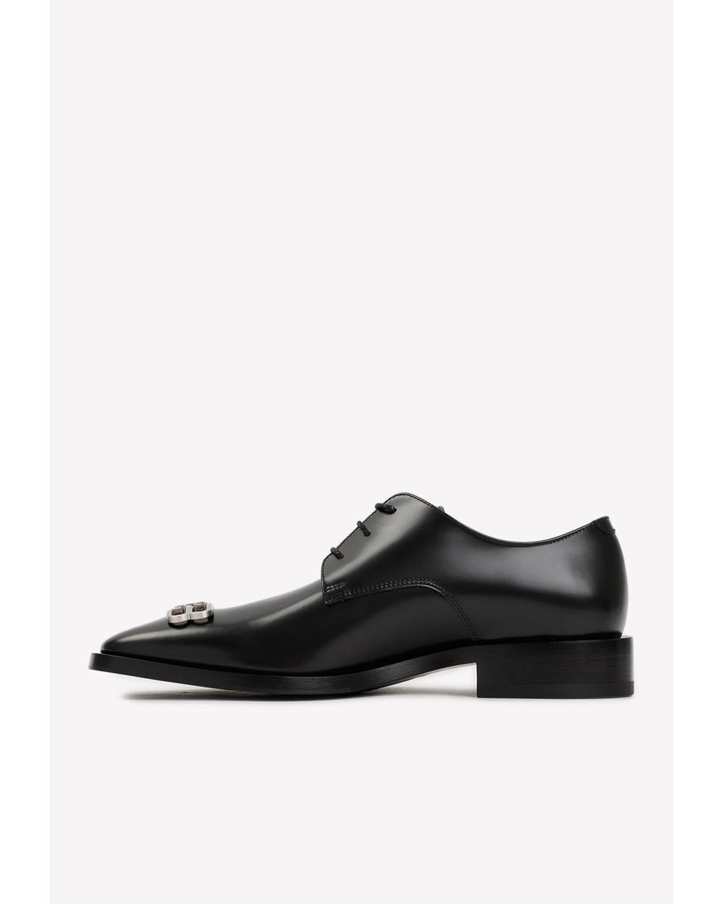 Balenciaga Bb Icon Derby Shoes in Black for Men | Lyst