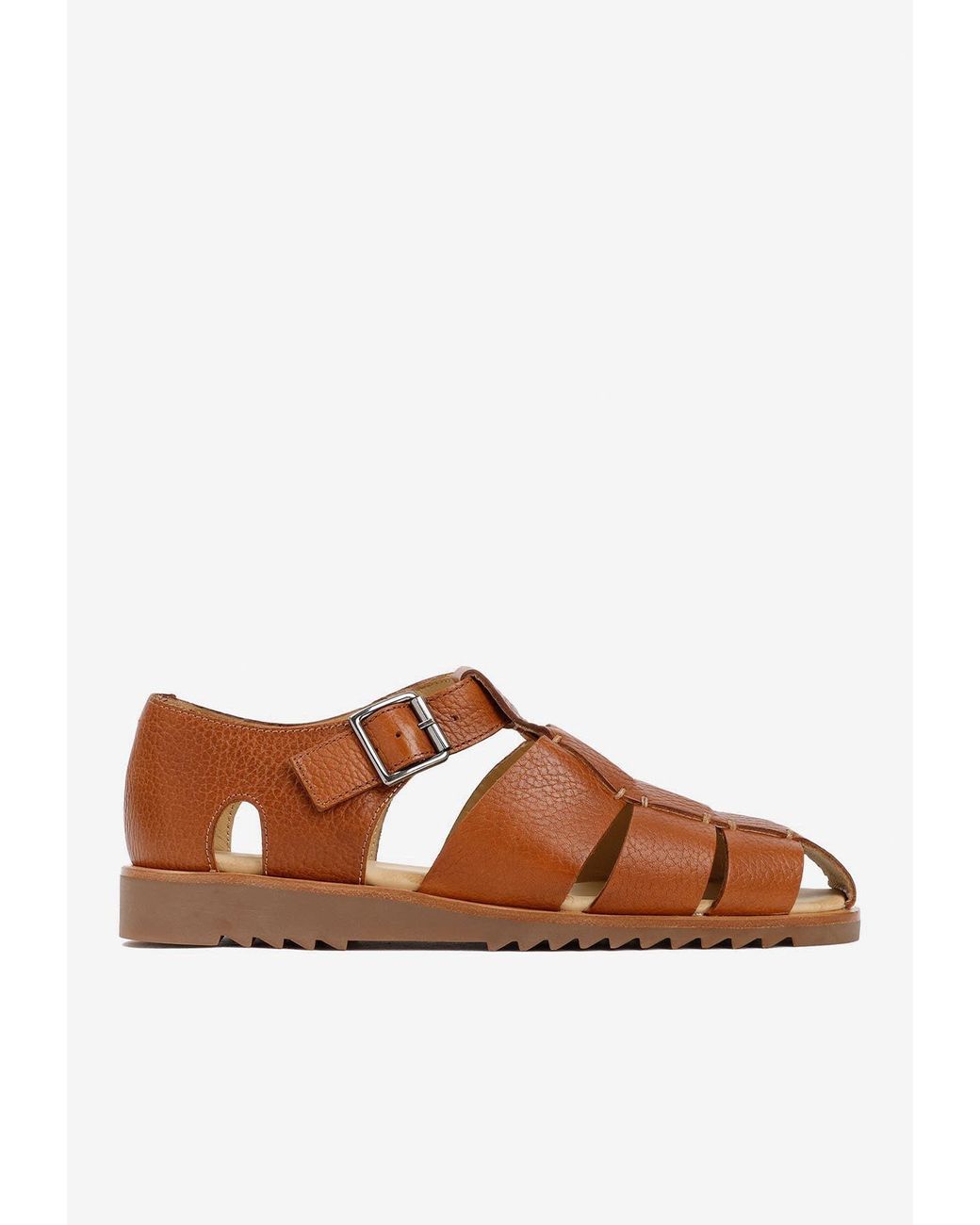 Paraboot Pacific Leather Fishman Sandals in Brown for Men | Lyst