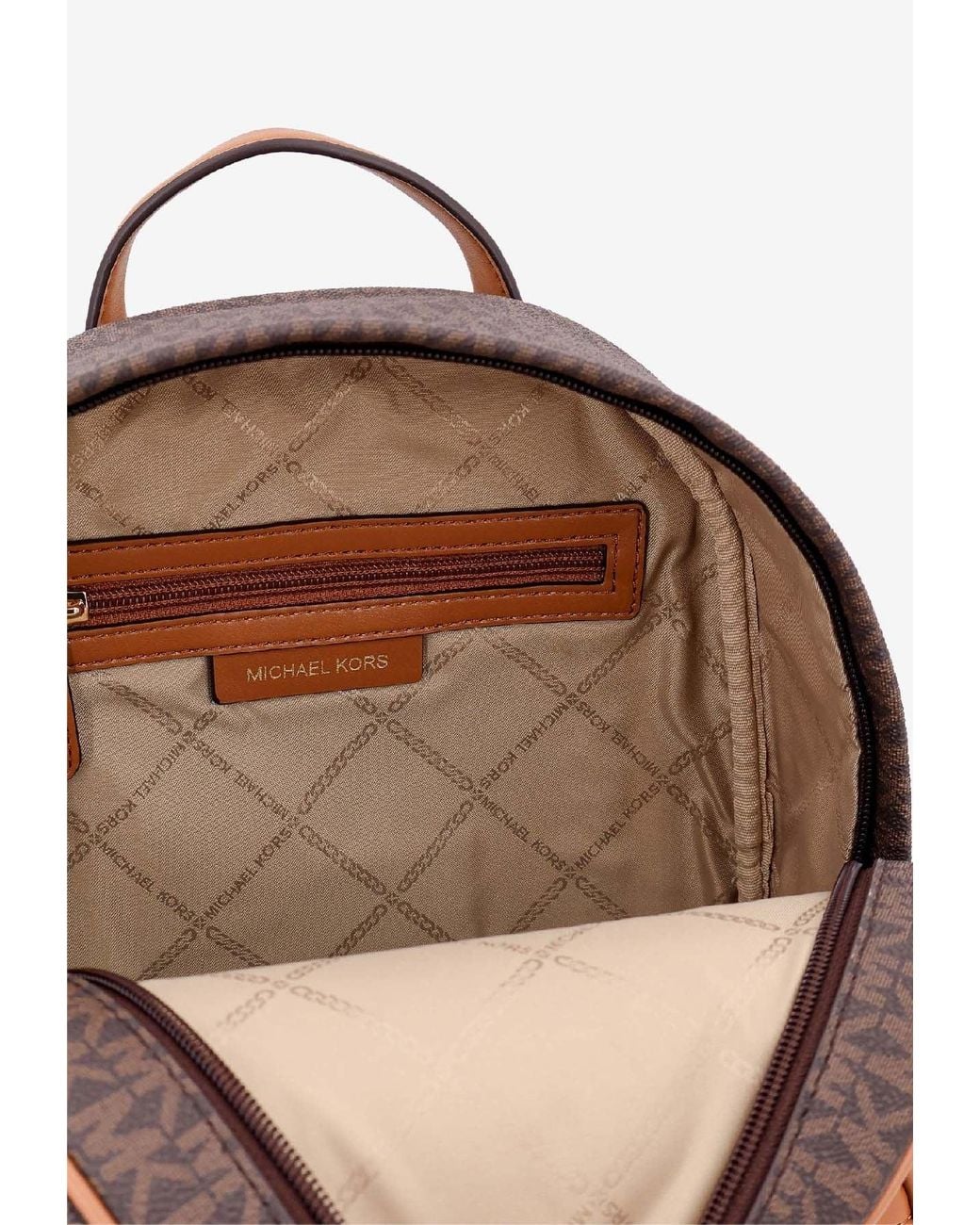 Michael Kors Brown Medium Bex Logo Backpack