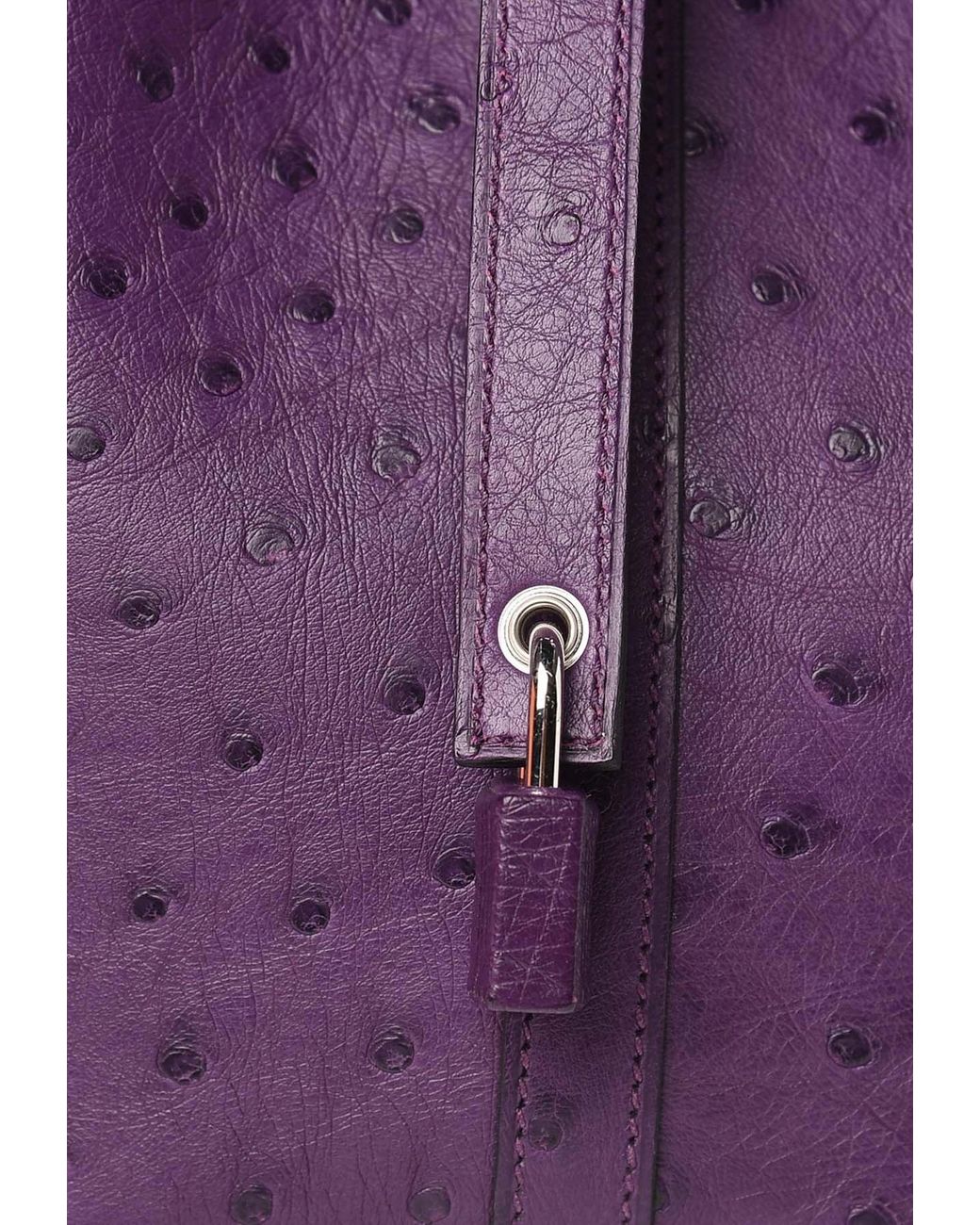 Hermès Picotin Lock 18 In Violine Ostrich Leather With Palladium Hardware  in Purple