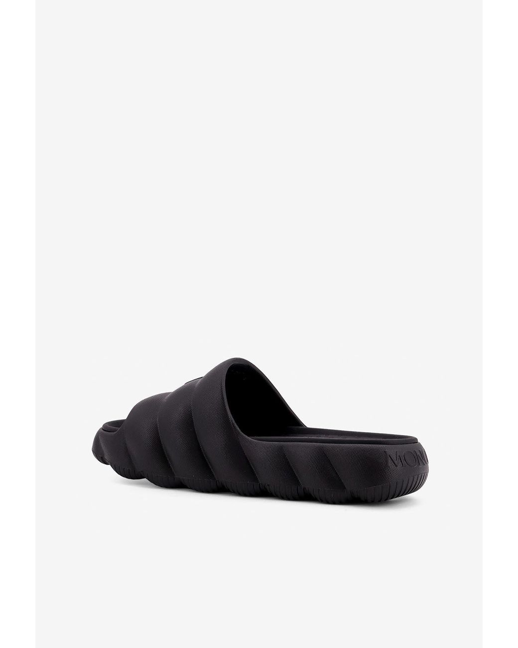 Moncler Black Lilo Logo Slides