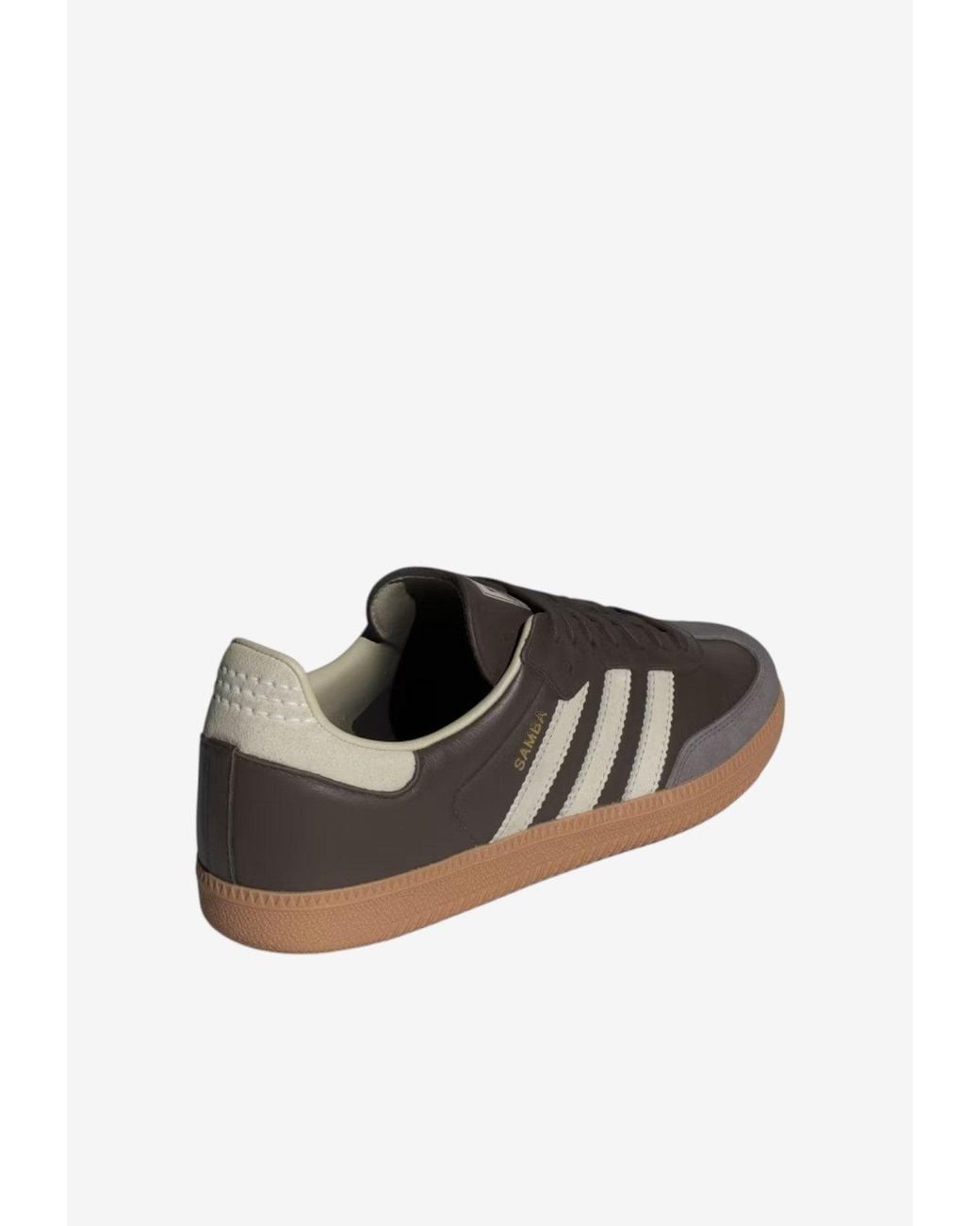 Adidas Brown Samba Og Leather Low-Top Sneakers for men
