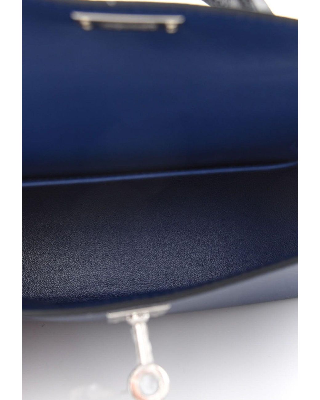 Hermès Kelly Limited Edition 32 Noir (Black)/Bleu Saphir Toile H Berli —  The French Hunter