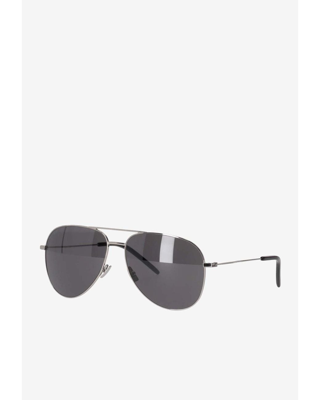 Saint Laurent Gray Pilot-Frame Sunglasses for men