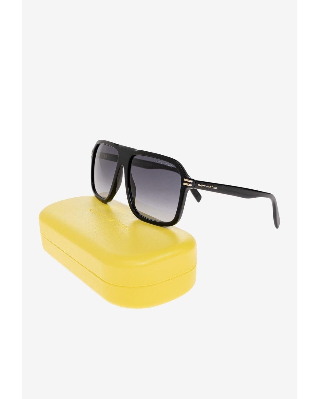 Marc Jacobs Gray Oversized Navigator Sunglasses