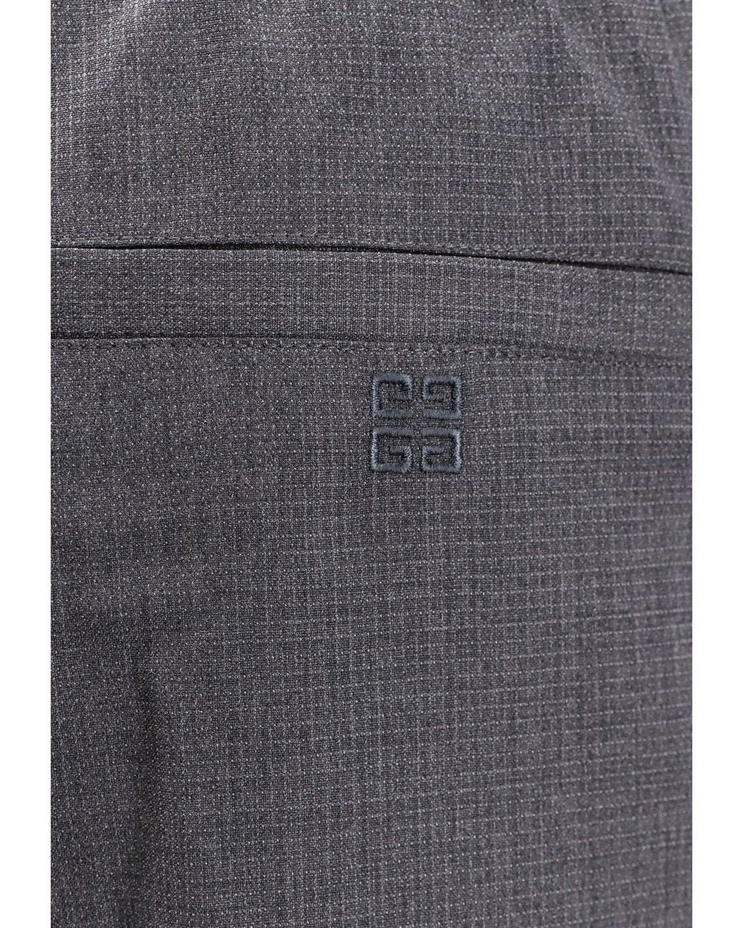 Givenchy Gray Straight-Leg Wool-Blend Pants for men