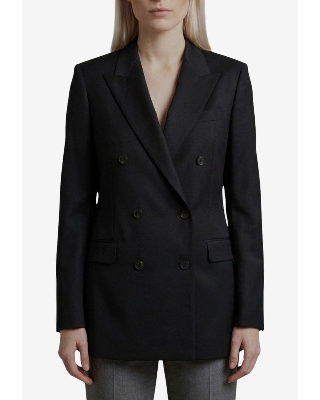 Tagliatore Black Jasmine Double-Breasted Buttoned Jacket