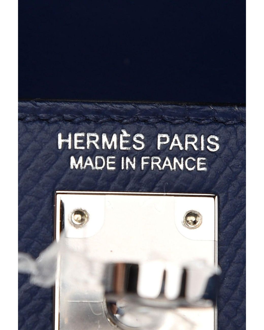 Hermès Kelly 20 Deep Blue Sellier Epsom Palladium Hardware PHW