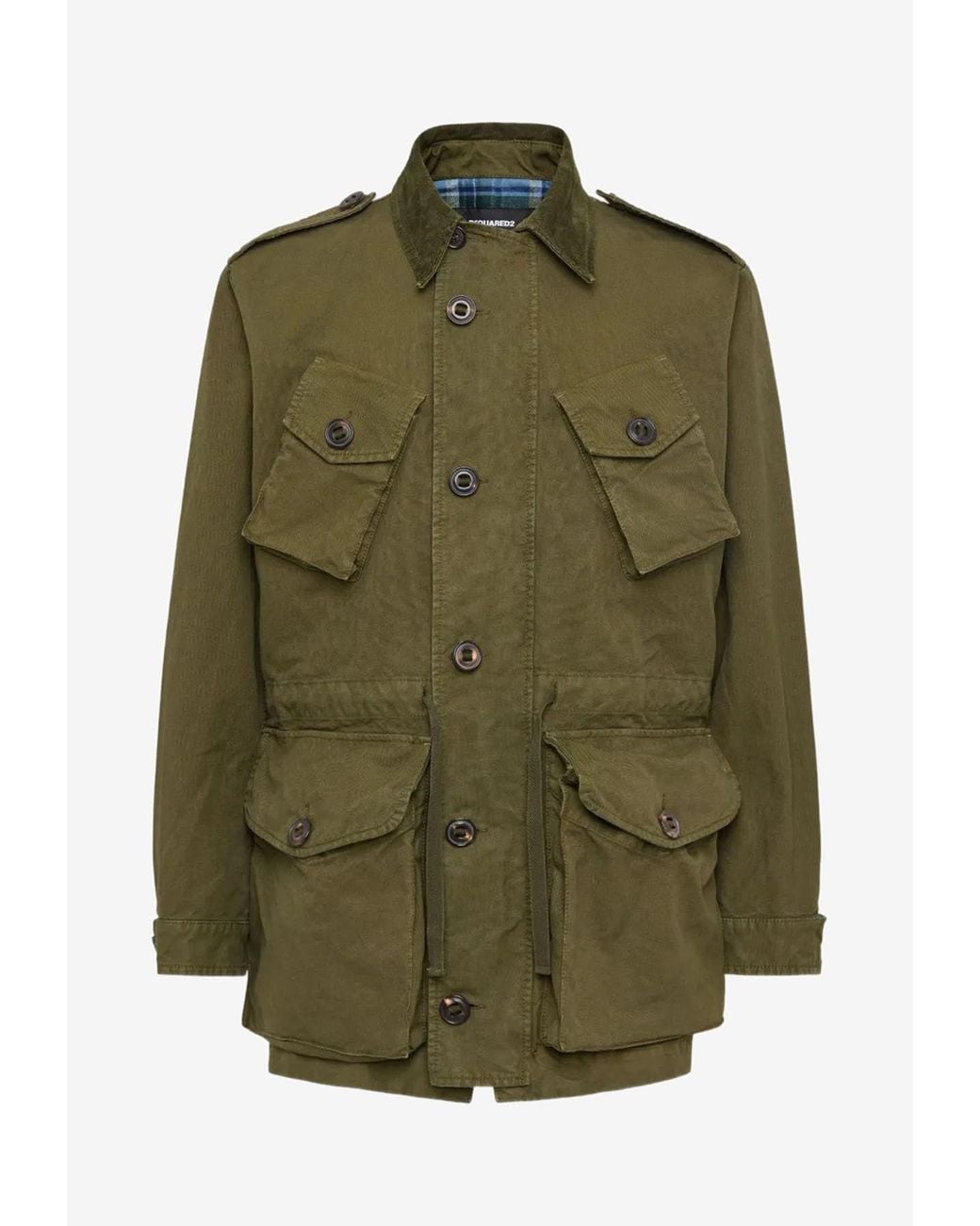 DSquared² Green Field Button-Up Jacket for men