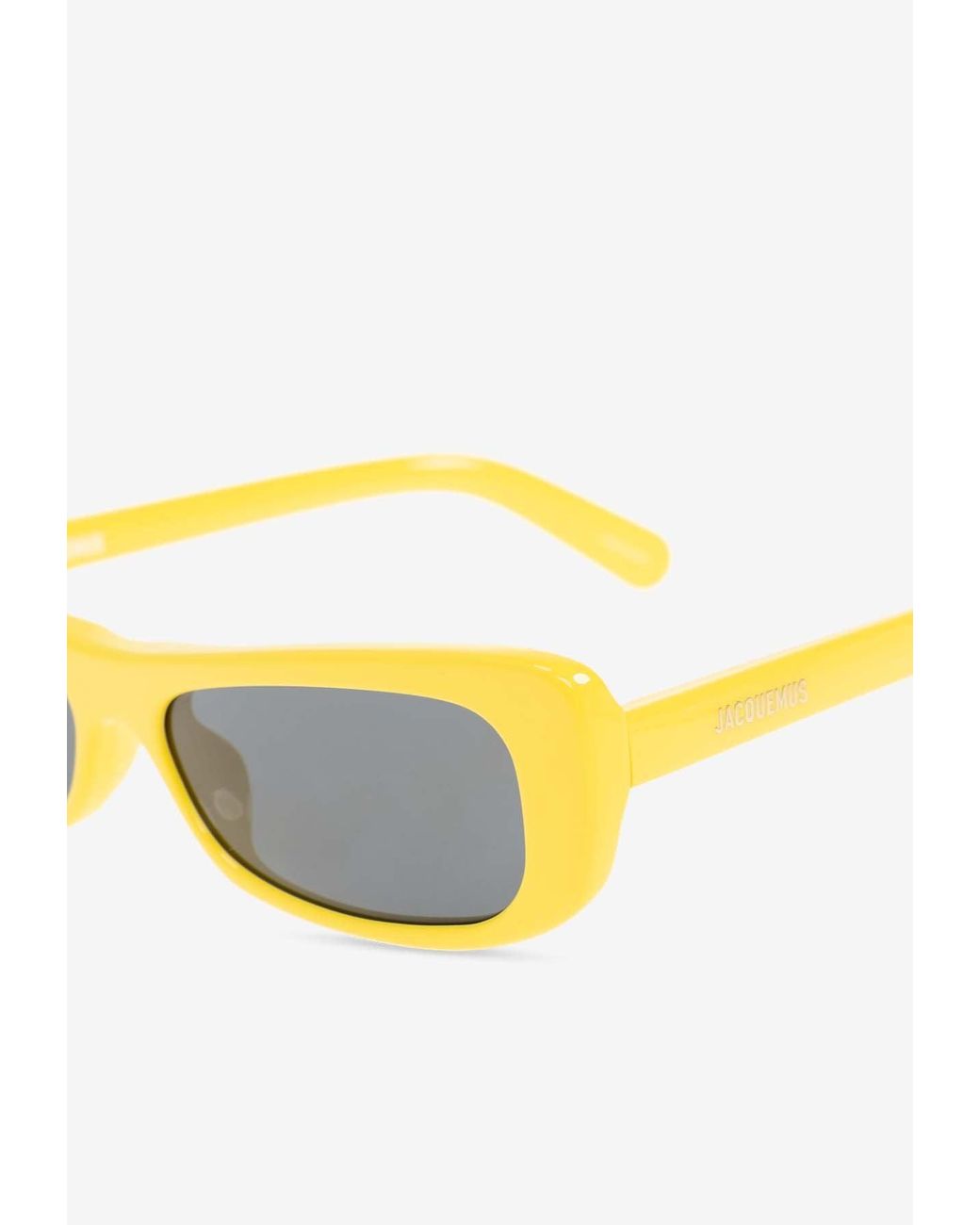 Jacquemus Yellow Capri Rectangular Sunglasses
