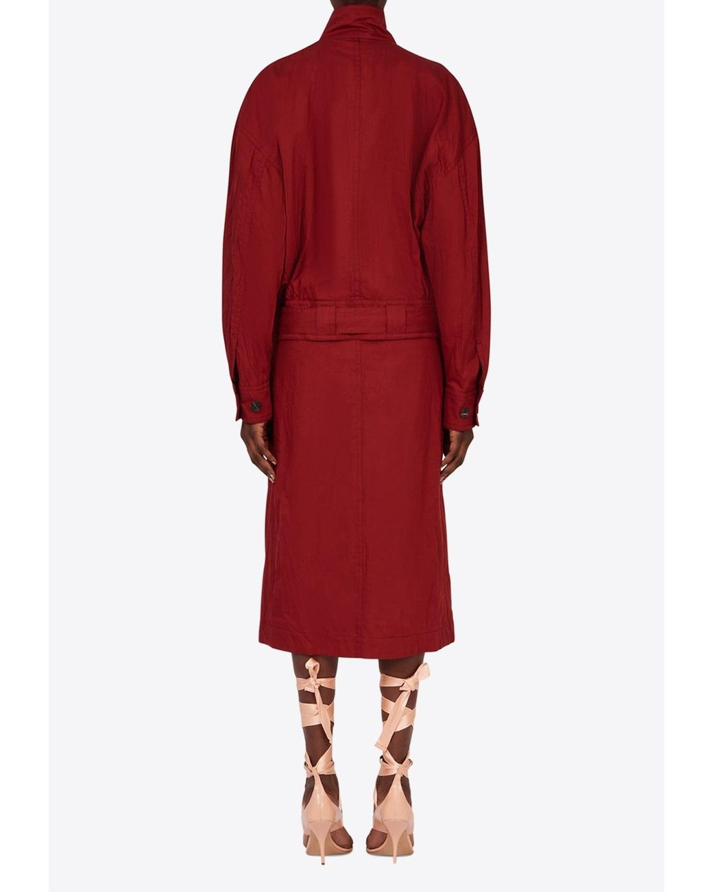 Ferragamo Red Duster Convertible Coat