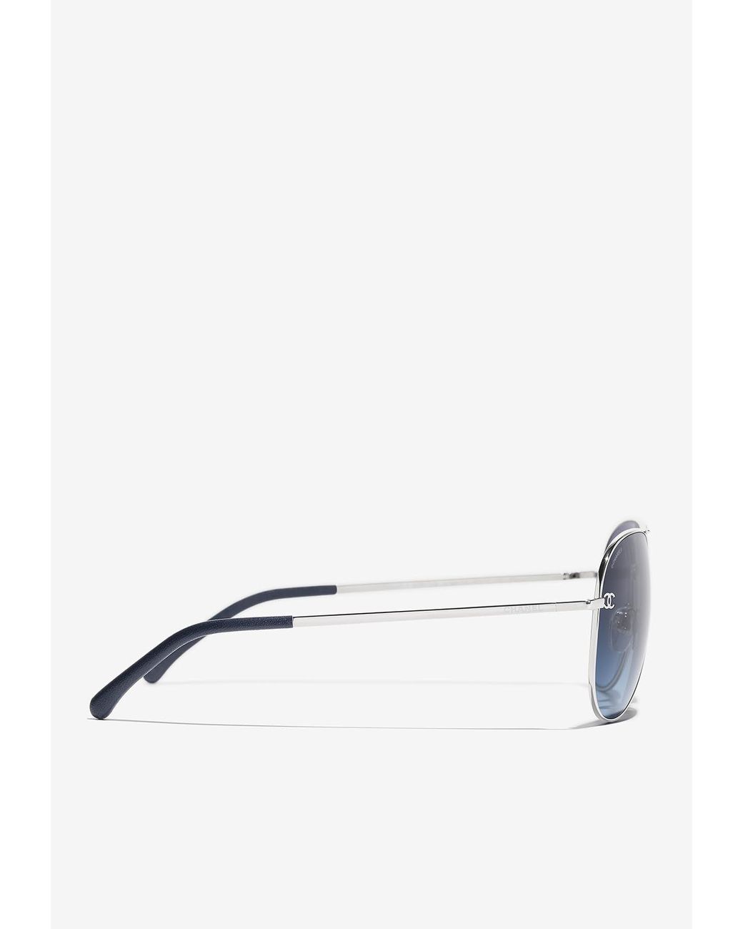 Chanel Logo Pilot Sunglasses in Blue