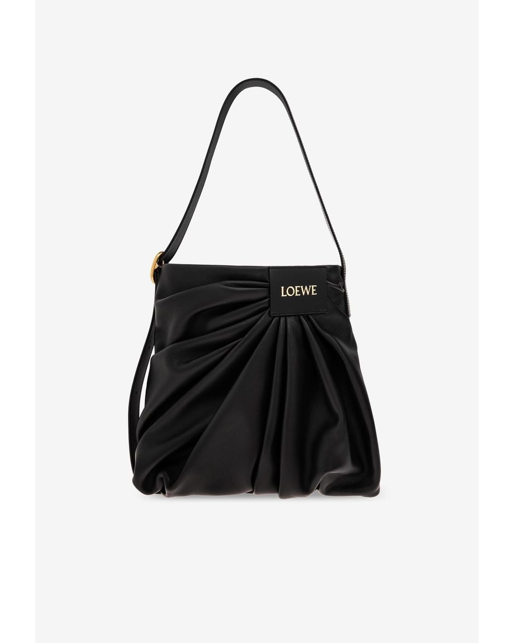 Loewe Black Draped Shoulder Bag