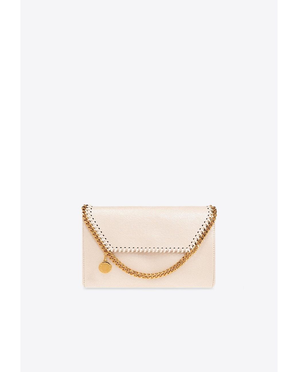 Stella McCartney Falabella Logo Charm Crossbody Bag in White Lyst