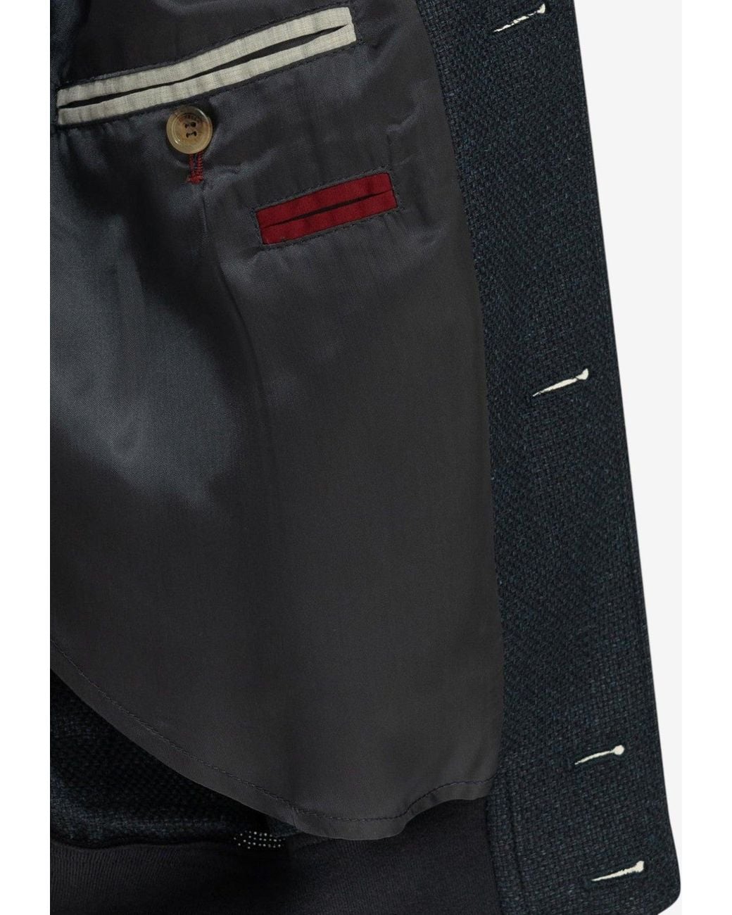 Brunello Cucinelli Blue Denim Buttoned Jacket for men