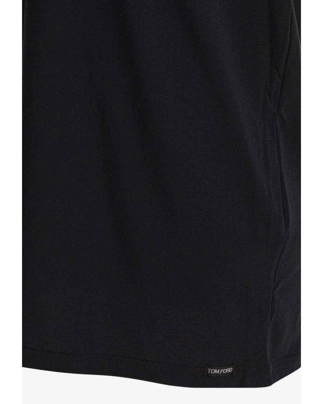 Tom Ford Black Basic Crewneck T-Shirt for men
