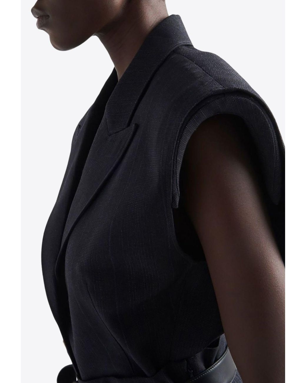 Prada Blue Single-Breasted Wool Vest