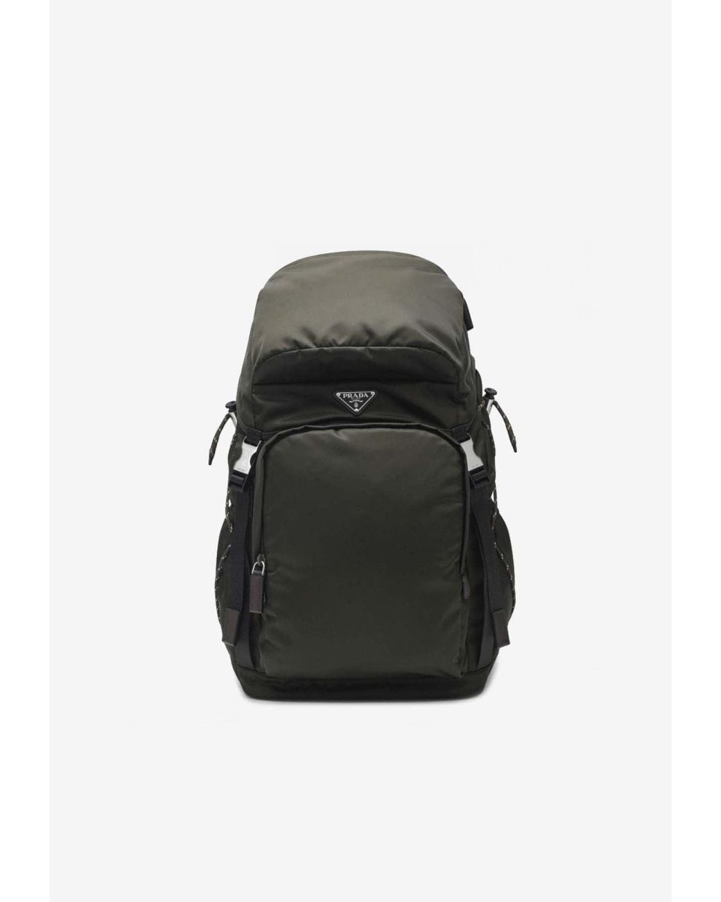 Prada Black Leather Speedrock Backpack for men