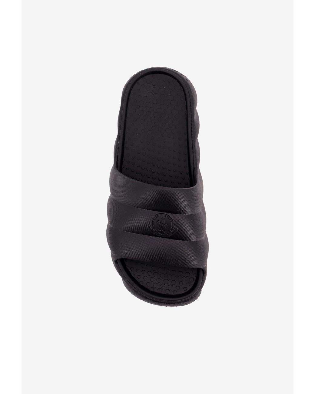 Moncler Black Lilo Logo Slides