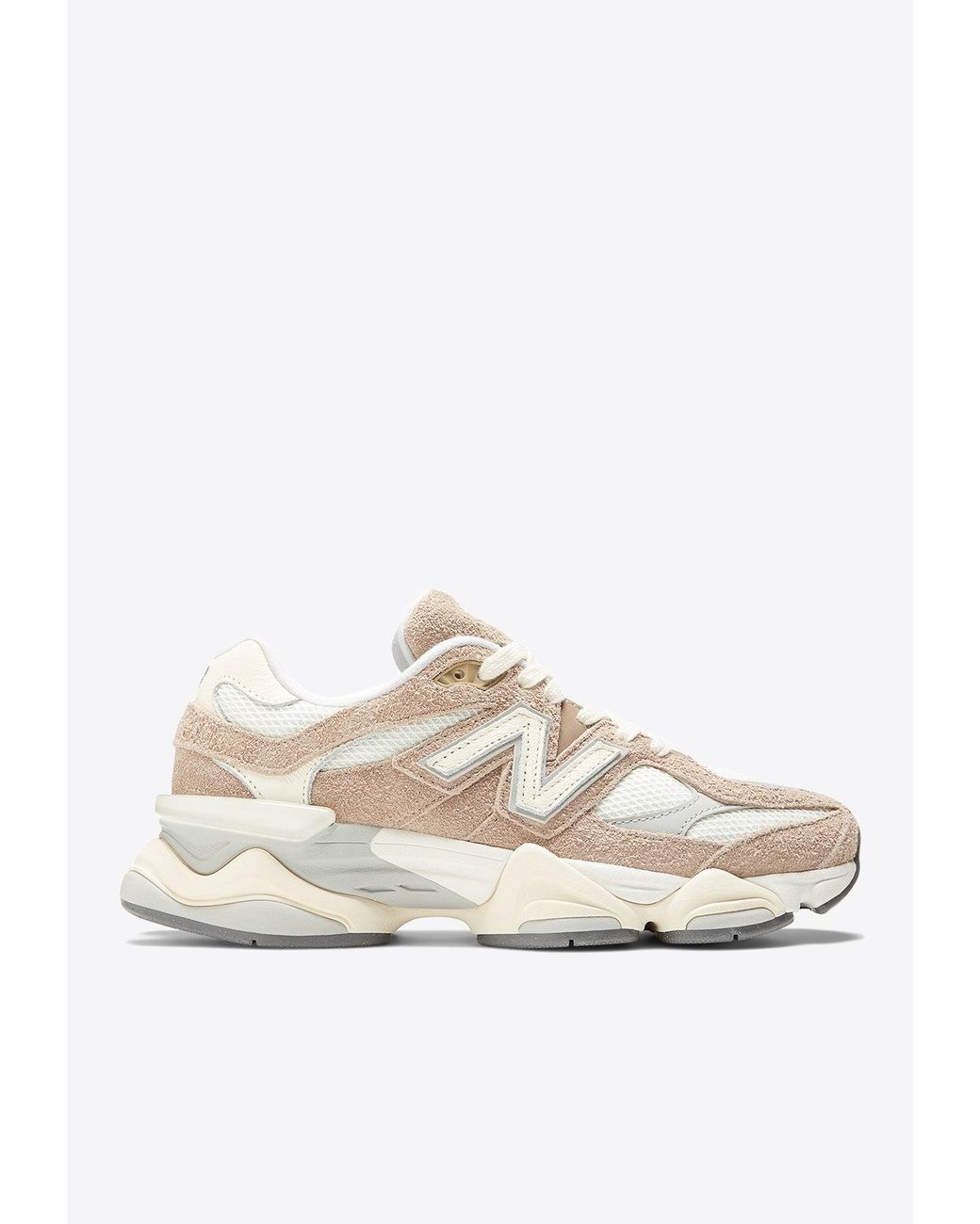 New Balance 9060 Low-top Sneakers In Driftwood With Stone Pink And Sea Salt  in White | Lyst