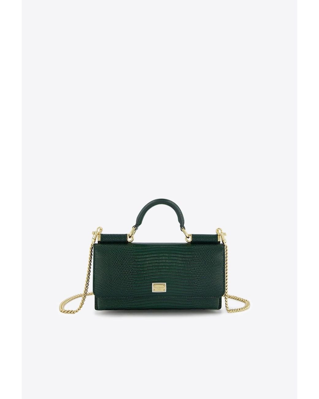 ドルチェ＆ガッバーナ◆Small calfskin sicily bag iguana-print Iguana Print Sicily Bag - Women's Bags | Dolce&Gabbana
