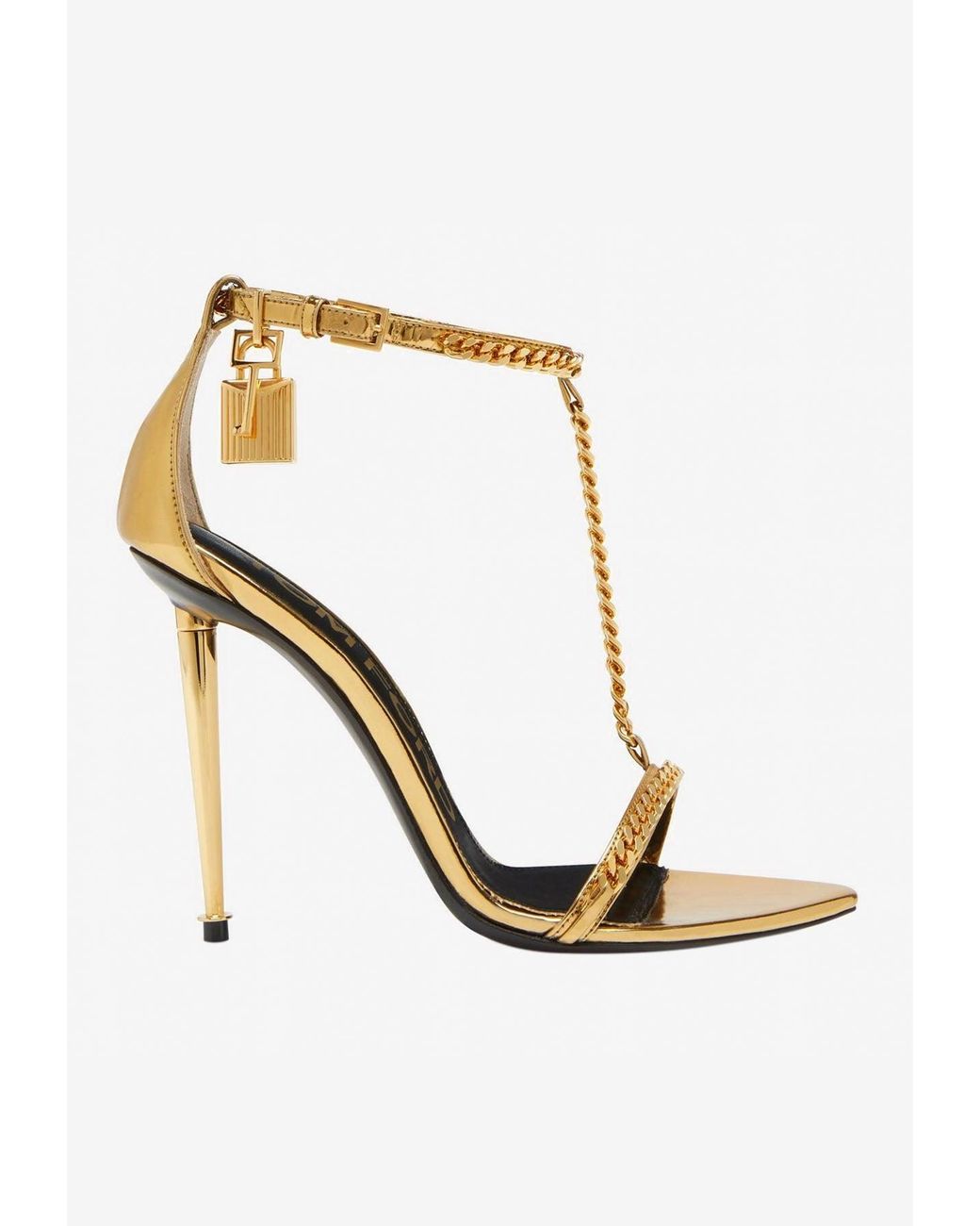 Gold padlock naked best sale sandal