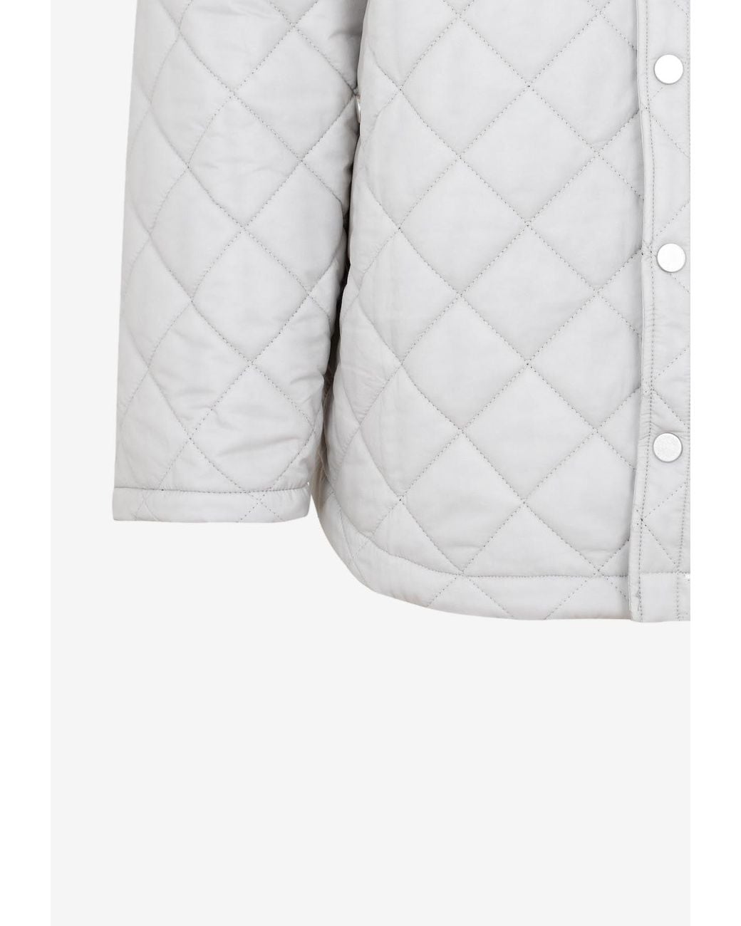 Egonlab White Logo-Patch Quilted Shirt for men