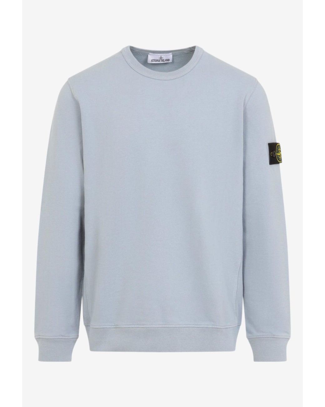 Stone Island Blue Compass Patch Sweatshirt for men