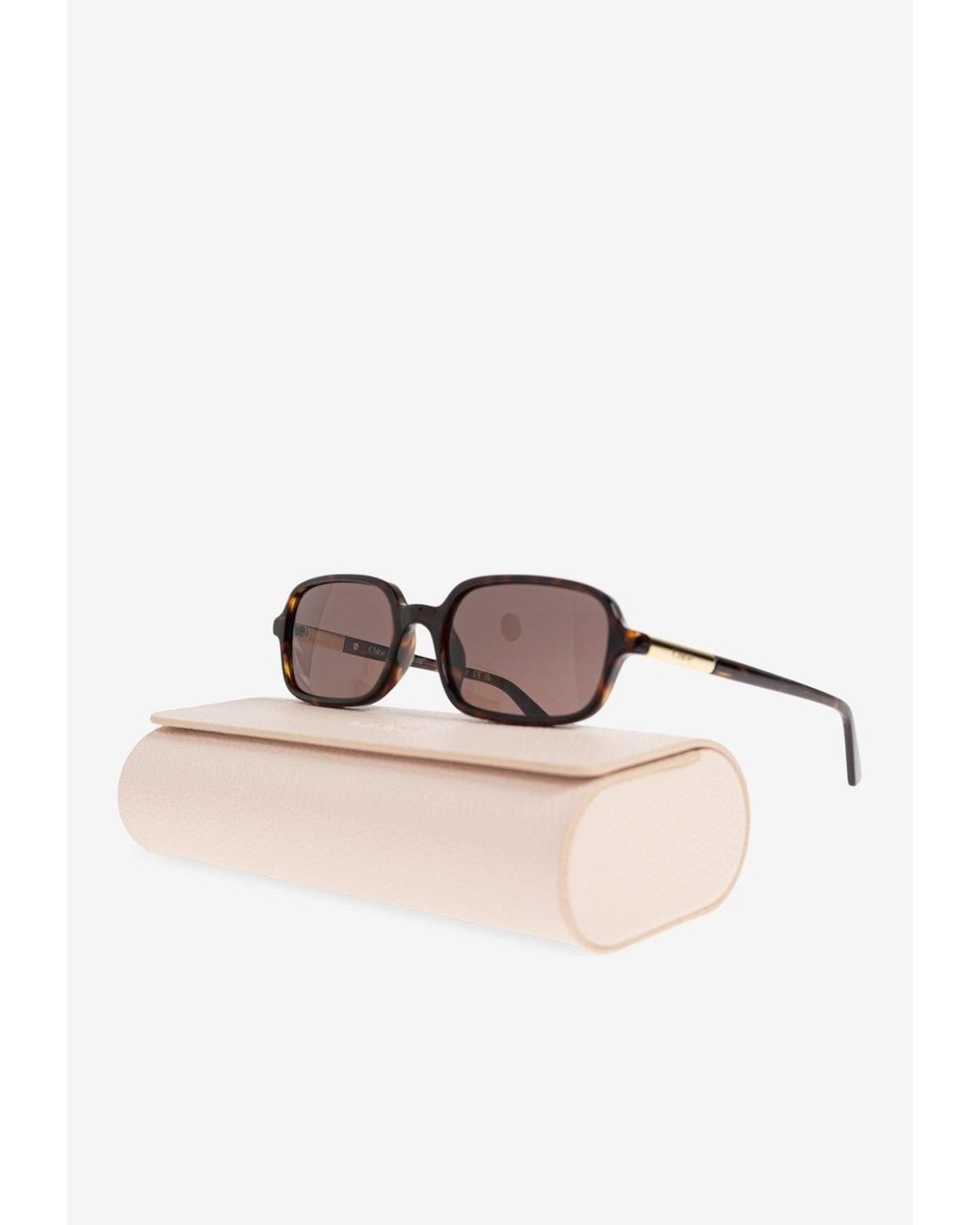 Chloé Brown Judy Rectangular Sunglasses